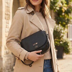 Kate Spade Black Leather Crossbody Purse Bag